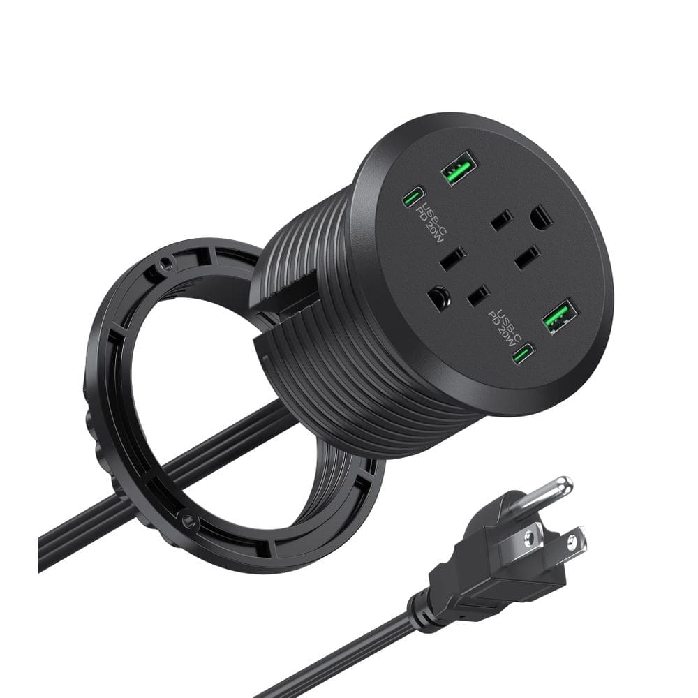 Desktop Power Grommet Jgstkcity 7,62 cm com orifício de 40 W de carga rápida