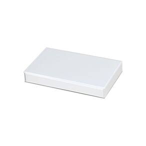 Bandeja Vidro Branco Decoração Luxo 25X15 Inova Decor