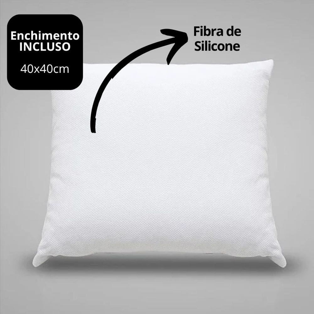 Jogo 2 Almofadas Decorativa Tecido Rosê Charlote Premium Com Enchimento 42x42cm - Jolitex