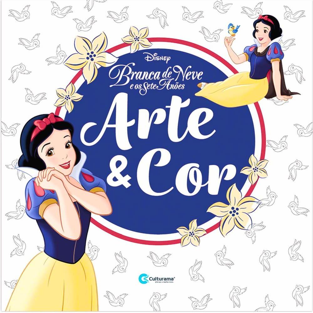 Livro Infantil Colorir Arte e Cor Disney Branca de Neve Culturama