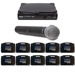 Kit 10 Microfones sem Fio TK U120 UHF Onyx