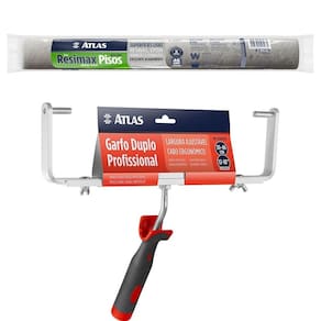 Rolo De Pintura Resimax + Garfo Duplo Atlas Profissional