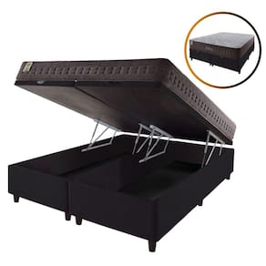 Cama Box Baú Queen Preto + Colchão Molas Orlando 158cm
