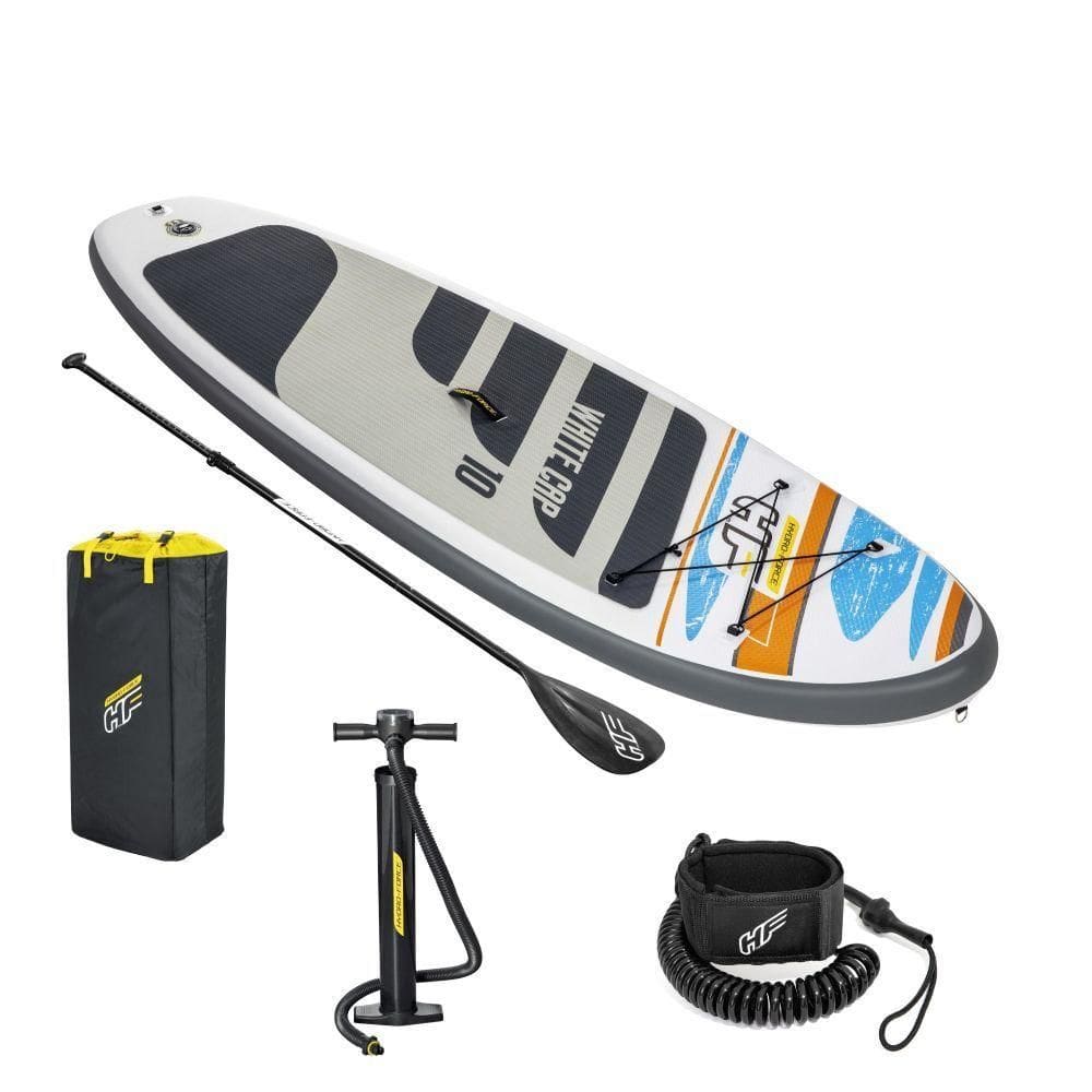 Prancha De Stand Up Inflável White Cap Com Remo + Bomba De Ar E Bolsa Bestway