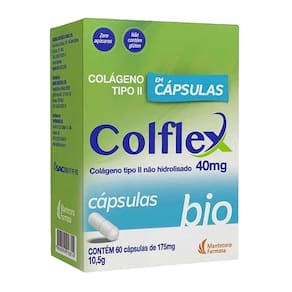 Colflex Bio 40mg Colágeno Tipo II Não Hidrolisado 60 Cápsulas