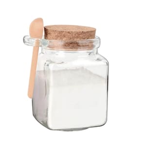 Pote de Vidro Porta Tempero com Colher e Tampa Bambu 260mL - Hauskraft