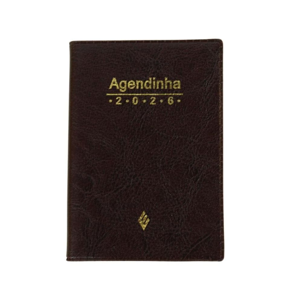 Agenda simples 2026 - marrom
