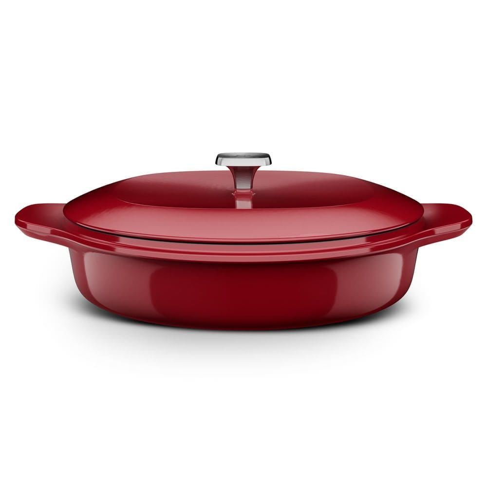 Panela Wok de Ferro Fundido Esmaltado Electrolux Expert 30cm Vermelha