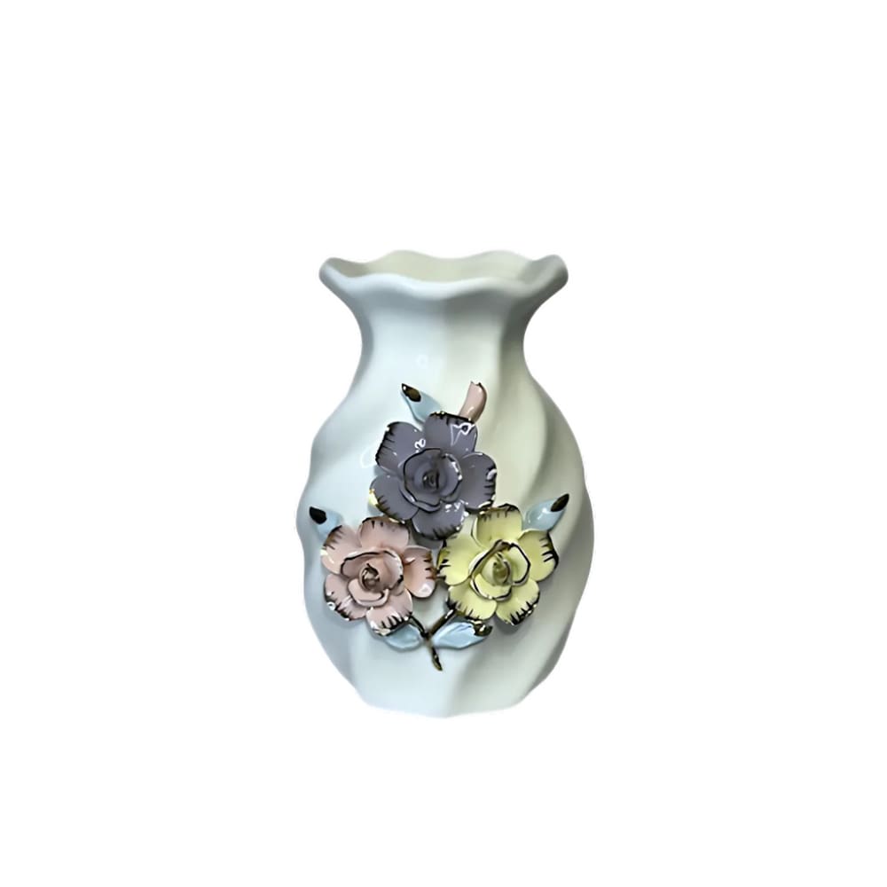 Vaso Em Porcelana Classic Branco 14,5x18cm Strasbourg Elements