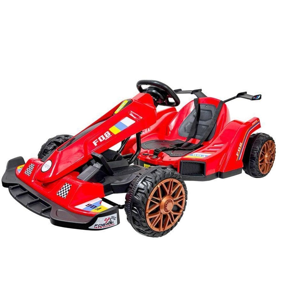 Carrinho Elétrico Infantil 12V Kart Corrida Vermelho