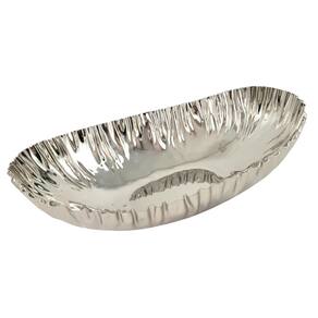 Centro De Mesa Metal Prata Moderno Luxo Inigual Decor