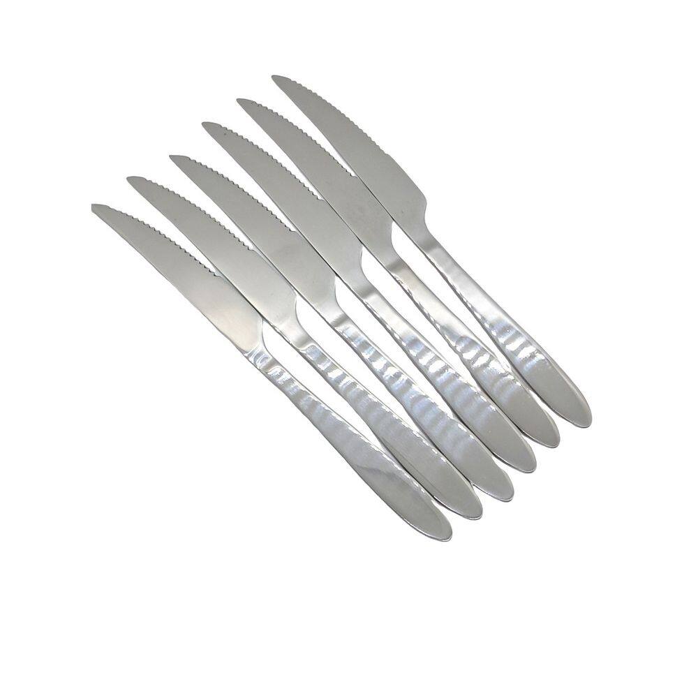 Conjunto 6 Facas Para Mesa Em Aço Inox Sofisticado 22 cm