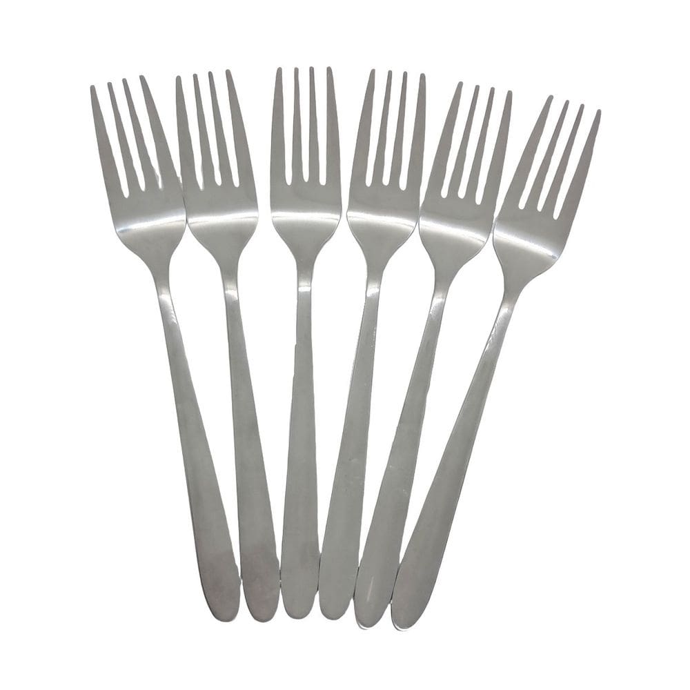 Conjunto 6 Garfos Para Mesa Em Aço Inox Sofisticado 19 cm