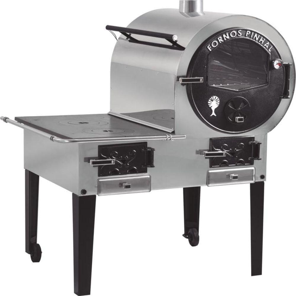 Forno Acoplado Inox Com Isolação Fornos Pinhal Esquerdo