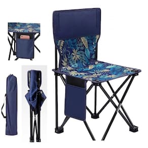 Cadeira De Pesca Praia Dobrável Com Encosto E Bolsa Lateral Conforto E Praticidade Para Suas Aventuras