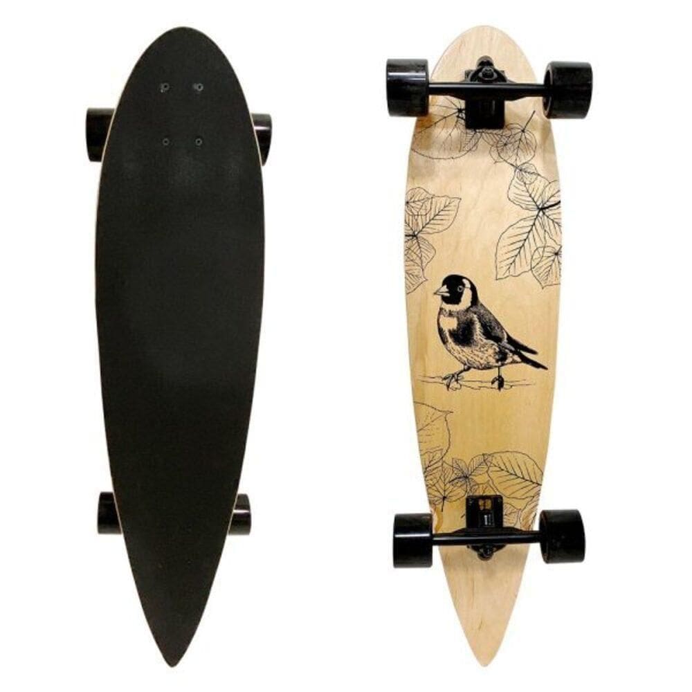 Skate Longboard Radical Montado Em Madeira Adulto Juvenil Infantil Suporta Até 80kg