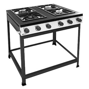 Fogão Industrial Imperador Com 4 Bocas Sem Forno Clarice Preto/branco