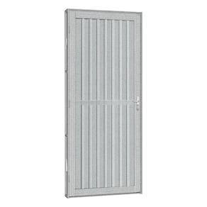 Porta De Aço Canelada Silver 71x215 R120 Abertura Esquerda Prata