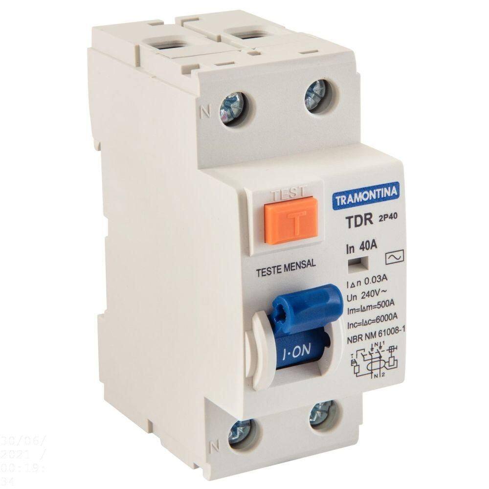 Interruptor Tdr-40 2p 40 A 30 Ma 6 Ka Tramontina Tramontina