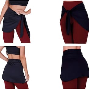 Saia Slim Tapa Bumbum Esportiva para Malhar Roupas Fitness Esportiva Discreta Conforto para Malhar Agachamento Musculação Kit 2 Peças
