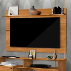 Painel Para Tv Até 55 Polegadas Versátil 100% Mdf 1 Prateleira Simples Nature