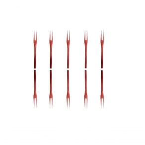 Kit 10 Peças Garfo Petisco Pequeno De Pau Madeira 16 Cm