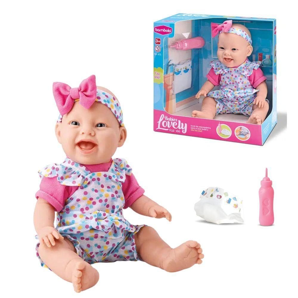 Boneca Lovely Babies Faz Xixi - Bambola