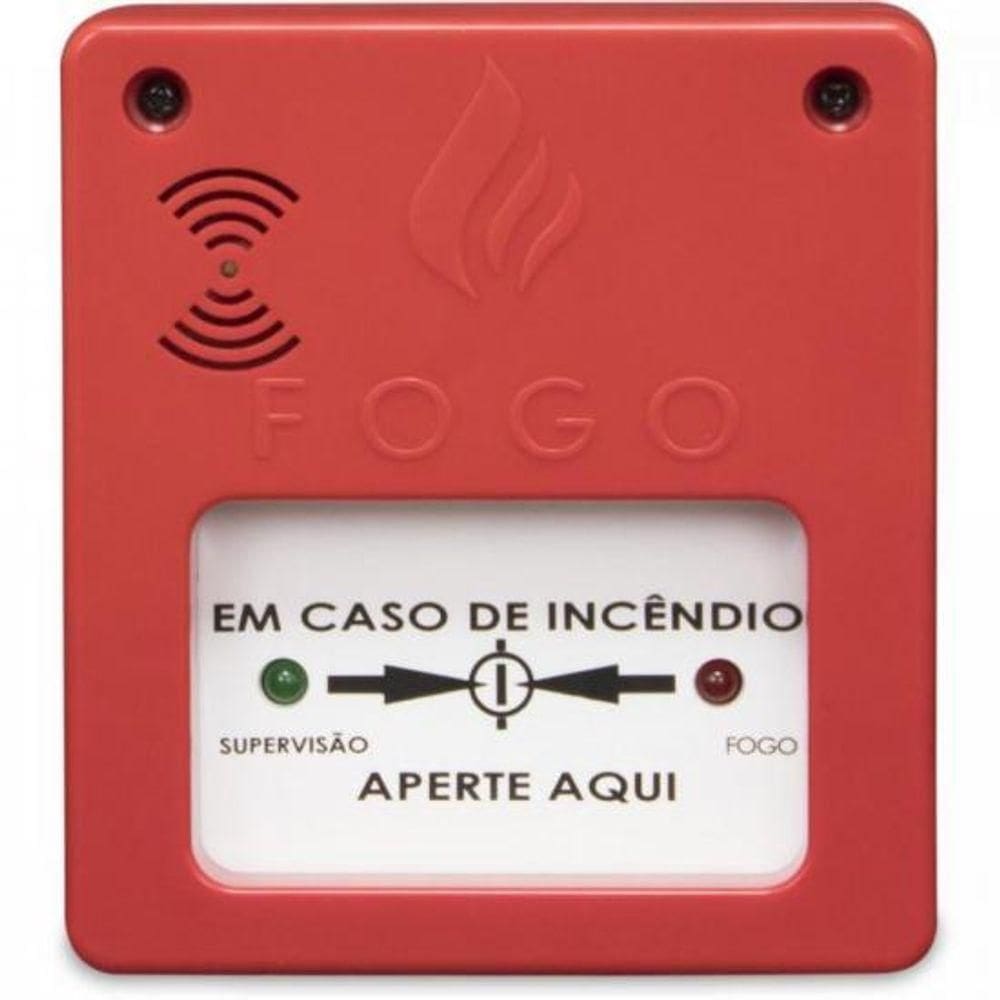 Acionador Manual Com Sirene 12V-24V Convencional Segurimax