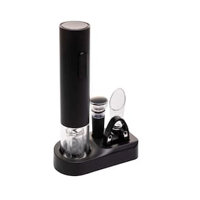 Conjunto de 5 Peças para Vinho de Plástico Preto - Wolff