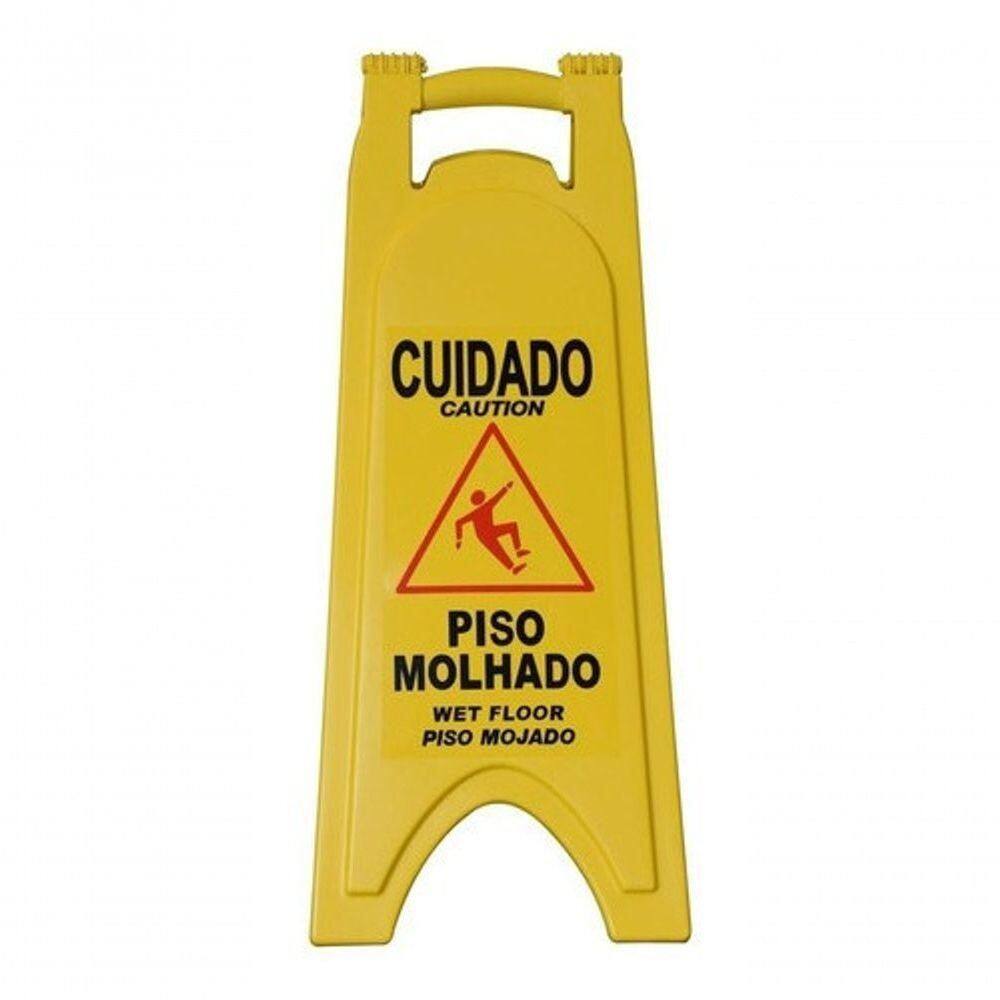 Placa Sinalizadora Indicadora Piso Molhado Tipo Tripe