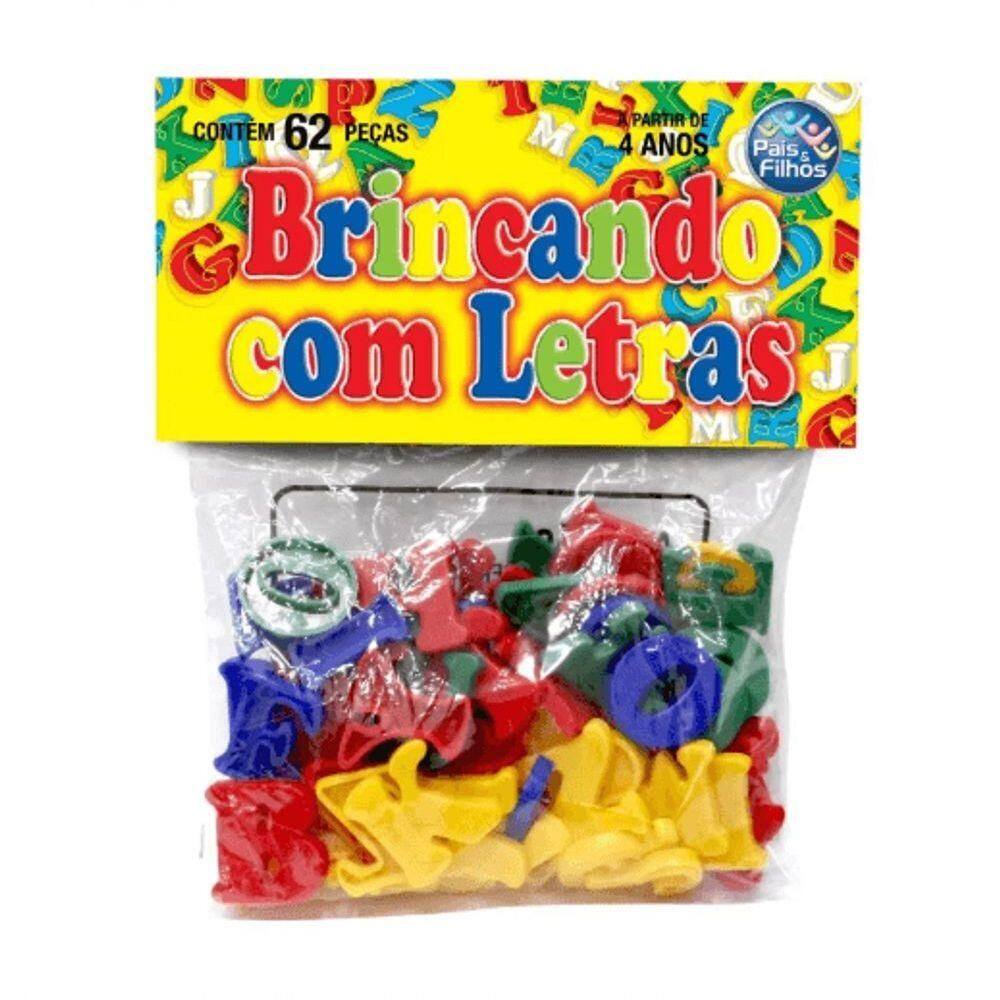 Brincando Com Letras Pedagógico Com 62 Peças - Pais E Filhos