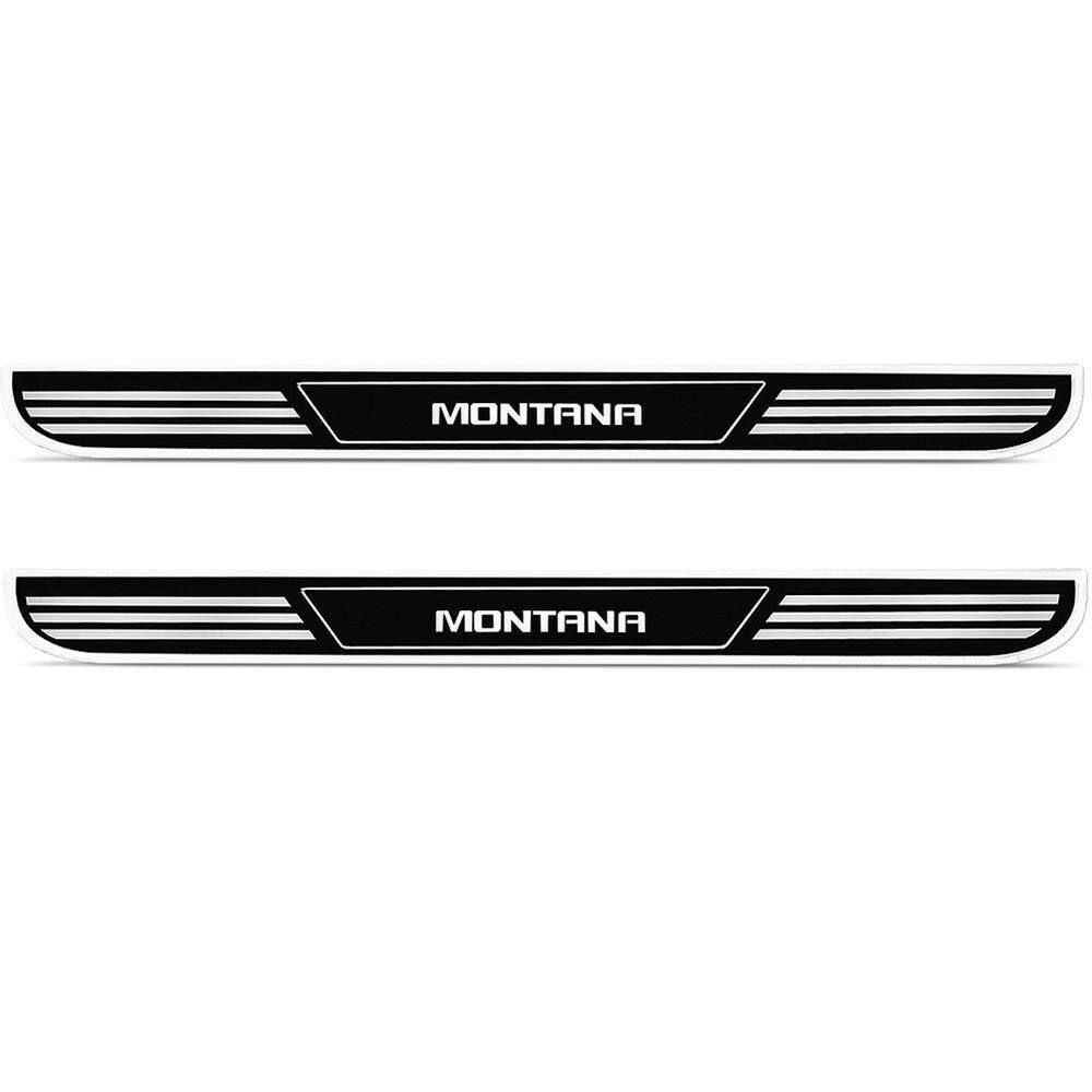 Par De Adesivo Lateral Para Estribo Montana 2023 2024 Resinado Preto 450x33mm