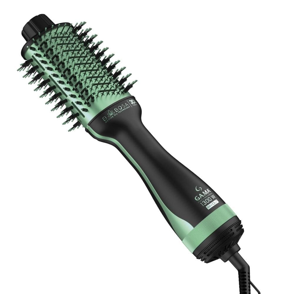 Escova Secadora Babosa Brush 3D 1300W Preto/Verde Bivolt