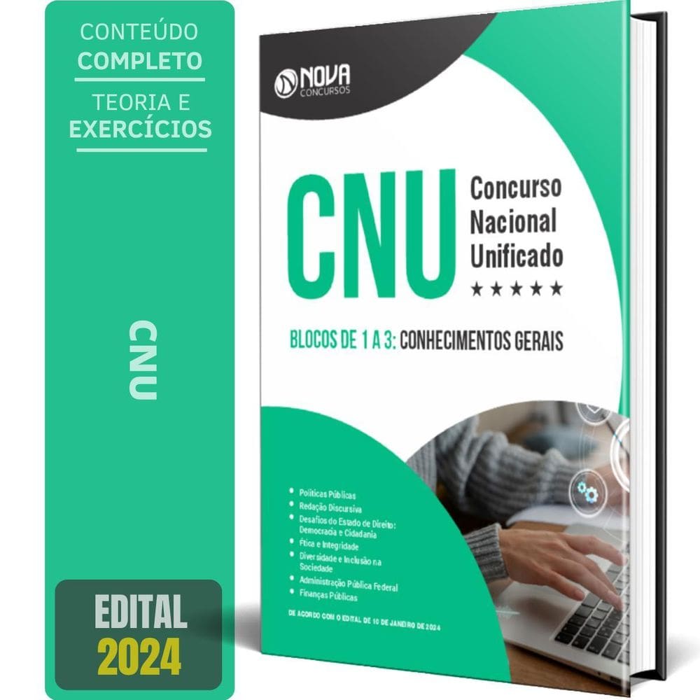 Apostila Cnu 2024 - Conhecimentos Gerais Os Blocos De 1 A 3