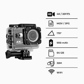 Câmera Filmadora Action Pro 4k Sports Ultra-hd Wi-fi