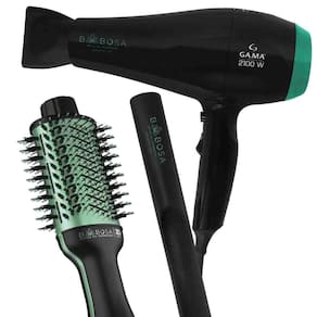 Kit Prancha Secador E Escova De Cabelo Babosa