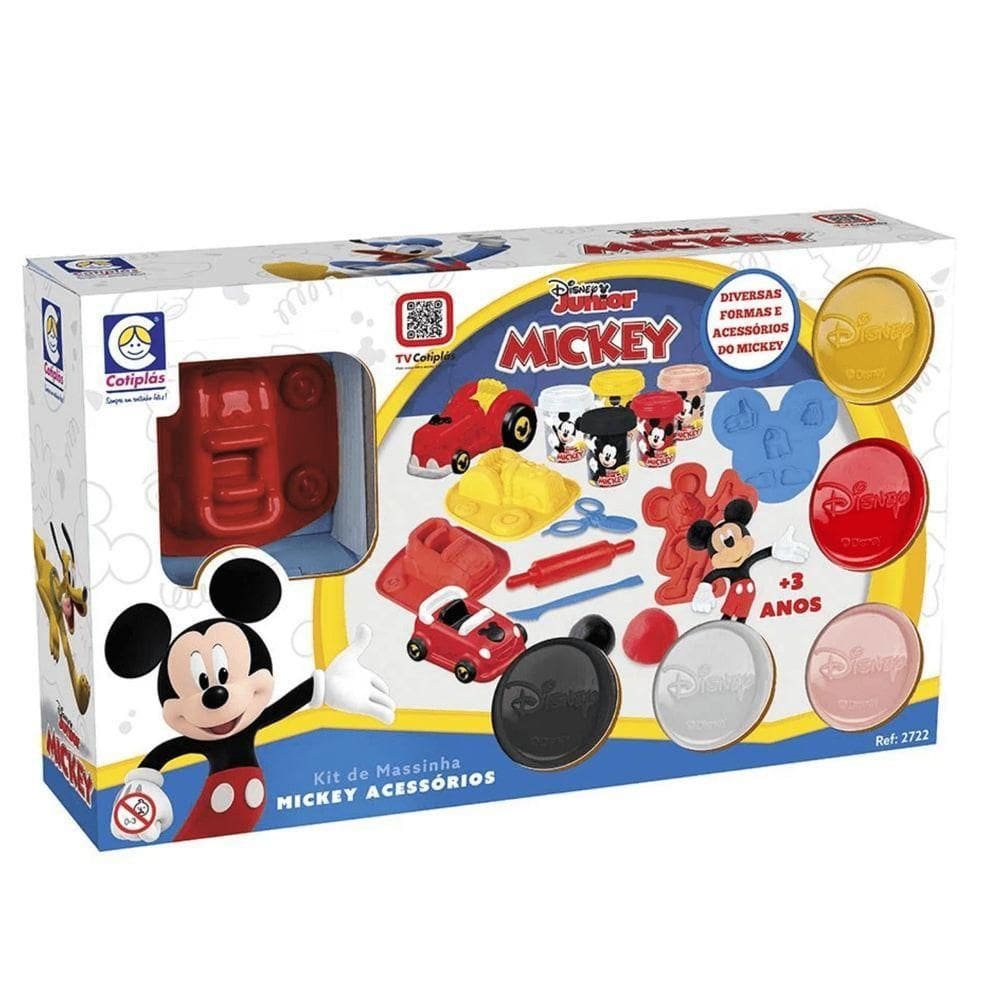 Kit Massinha De Modelar Acessórios Do Mickey - Cotiplas