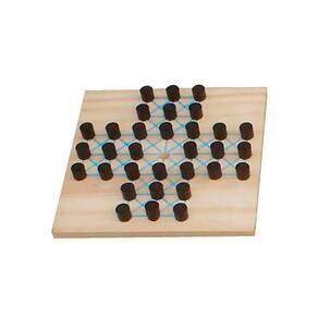 Brinquedos Educativos - Jogo Resta 1 - 20X20Cm 32 Peças