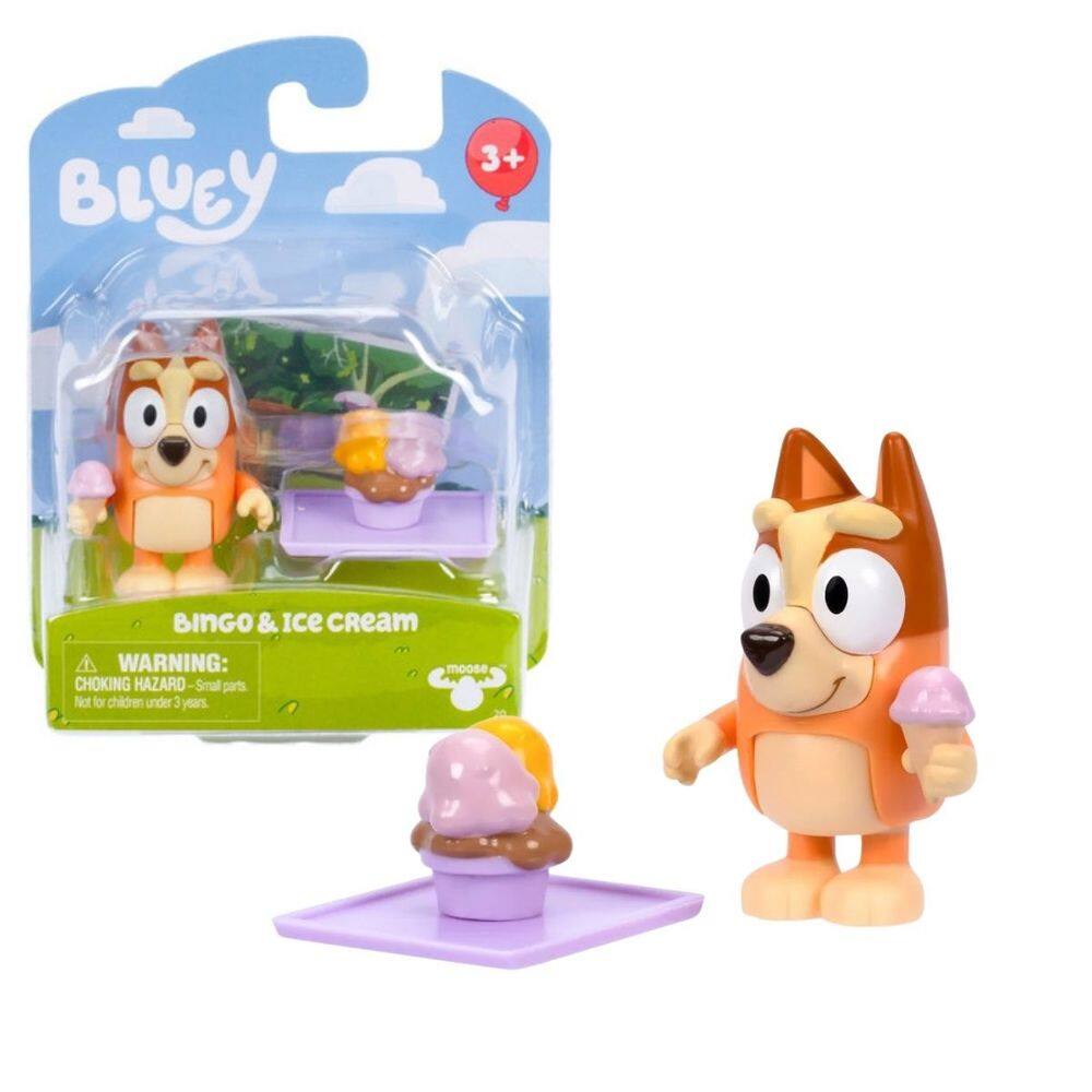 Boneco Colecionável de 6cm Bingo com Sorvete e Moldura 7940