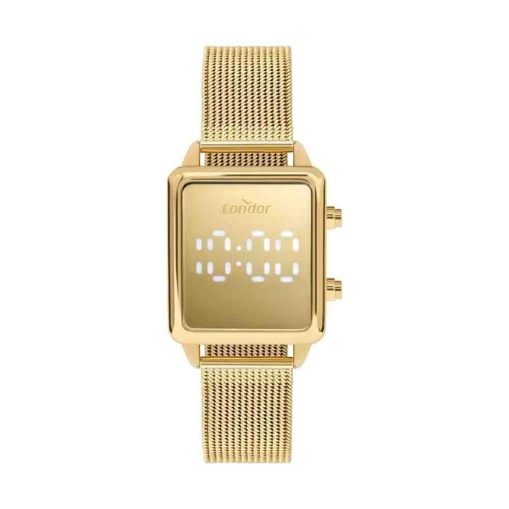 Relógio Condor Digital Led Dourado Feminino Comd27Aab/4D