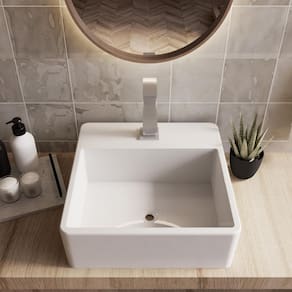 Cuba Pia Para Banheiro De Apoio 40X37Cm - Genova Branco