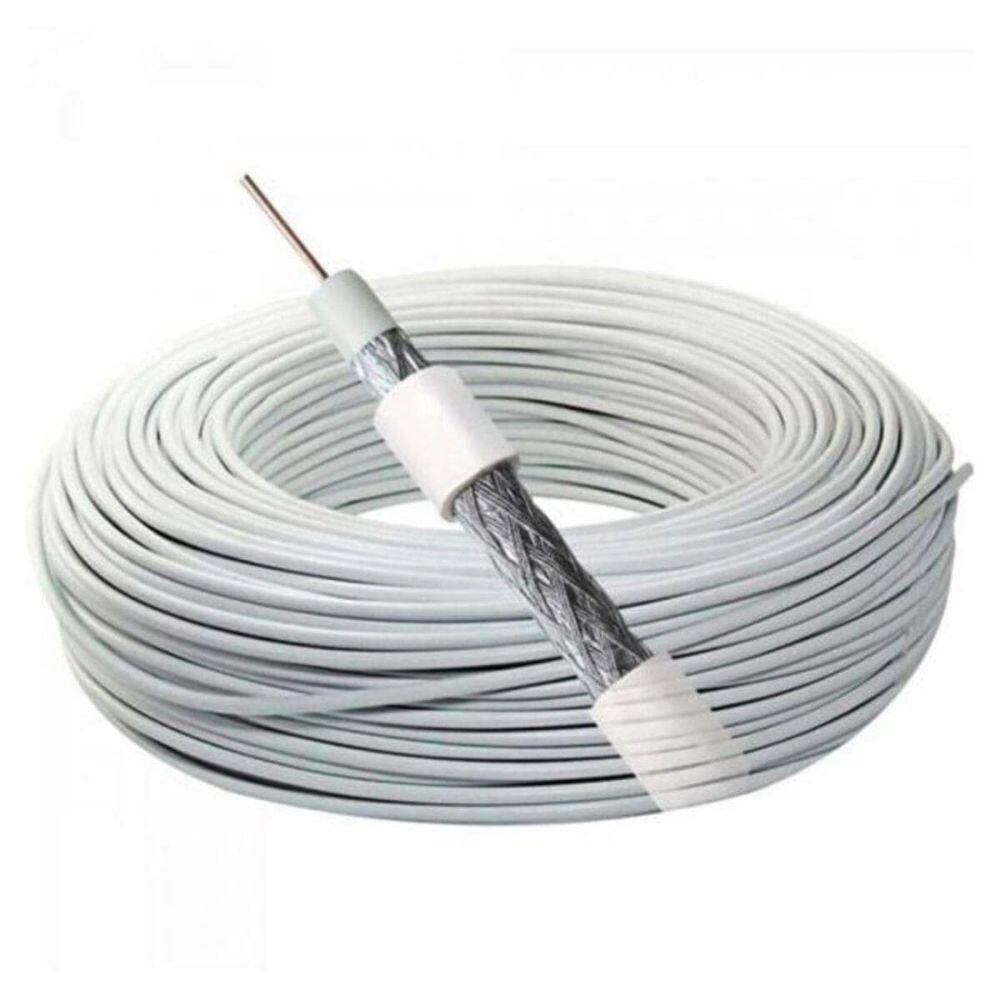 Cabo Coaxial Rgc-59 67% Branco 100 Metros