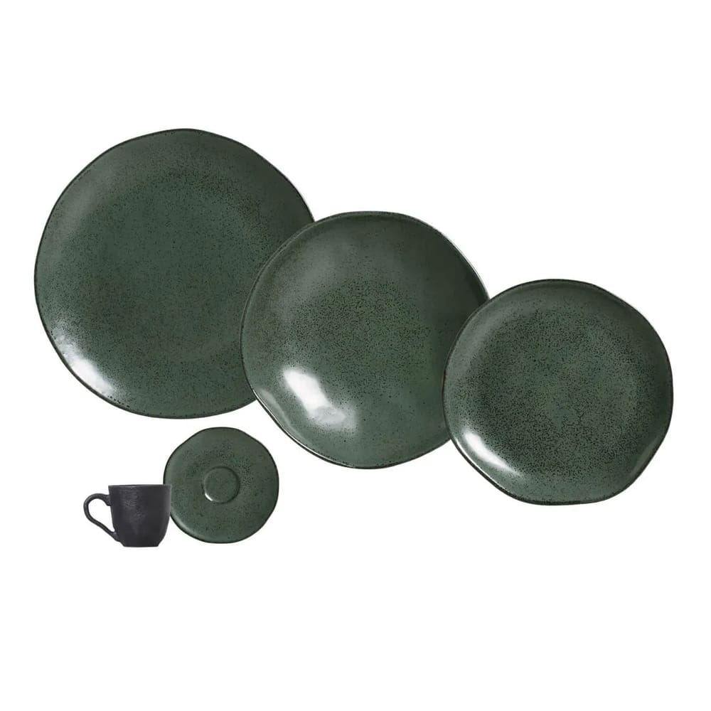 Aparelho De Jantar Arauco 30pçs Verde Orgânico Porto Brasil