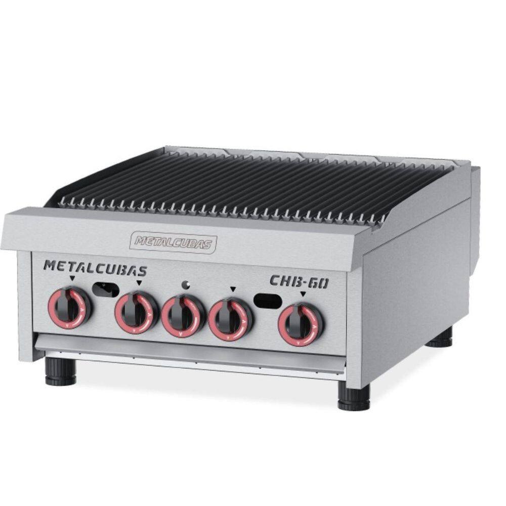 Char Broiler Chb 60 Gás 4 Queimadores Inox 60 Cm Metalcubas