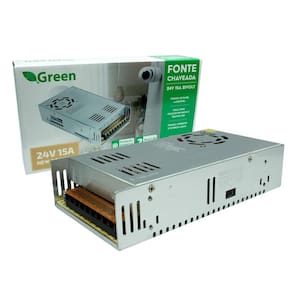 Fonte Chaveada Metal 24V 15A 85V A 264V Ac 360W Com Trimpot