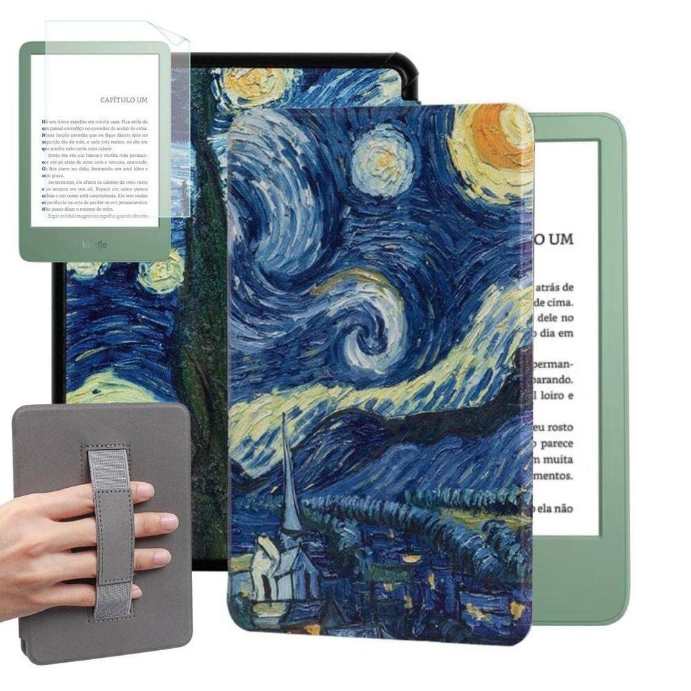 Case Alça C Estampa Para Kindle 12 Básico Rs23Cv + Película