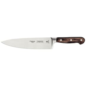 Faca Chef Tramontina Century Wood Aço Inox Cabo De Madeira Tratada Castanho 8pol Tramontina