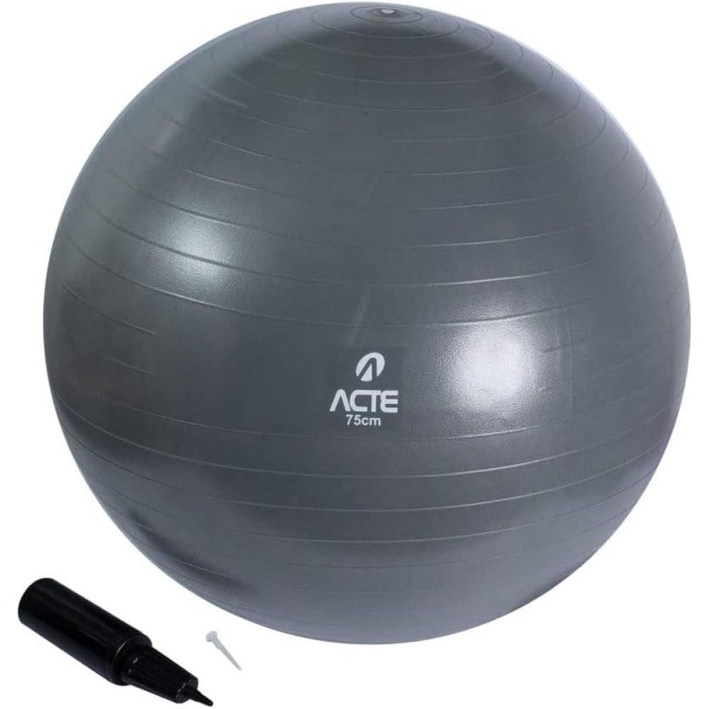 Bola De Ginástica Pilates Com Bombar De Ar - Cinza Escuro