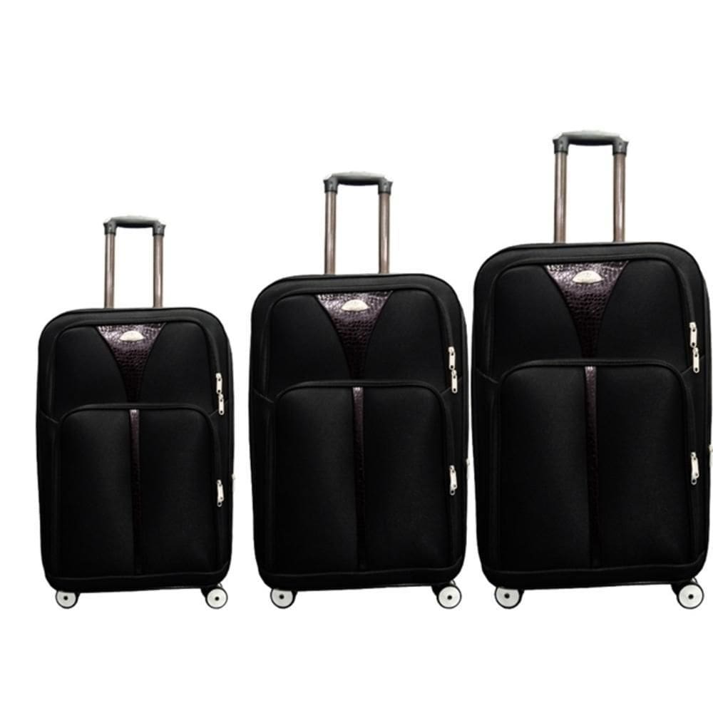 Kit Mala Viagem Expansivel 360º 4 Rodas Giratoria 3 Peças