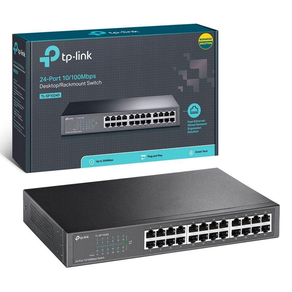 Switch Tp-Link Tl-Sf1024D, 24 Portas 10/100